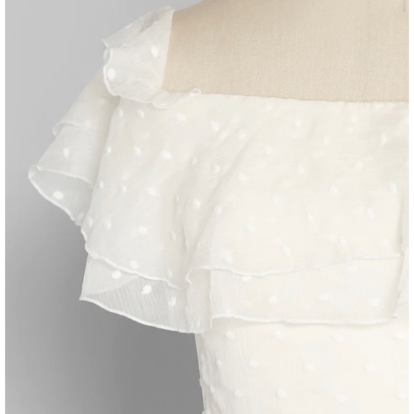 Modcloth NEW Southern Belles Ringing Maxi Dress Ivory Polka Dot Large White - Picture 15 of 16